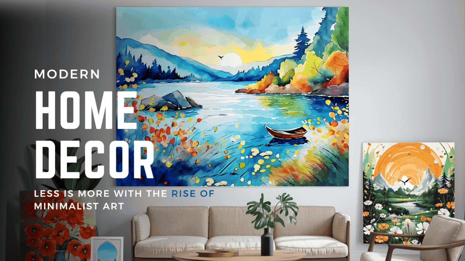 Modern Home Decor: Less is More with the Rise of Minimalist Art.