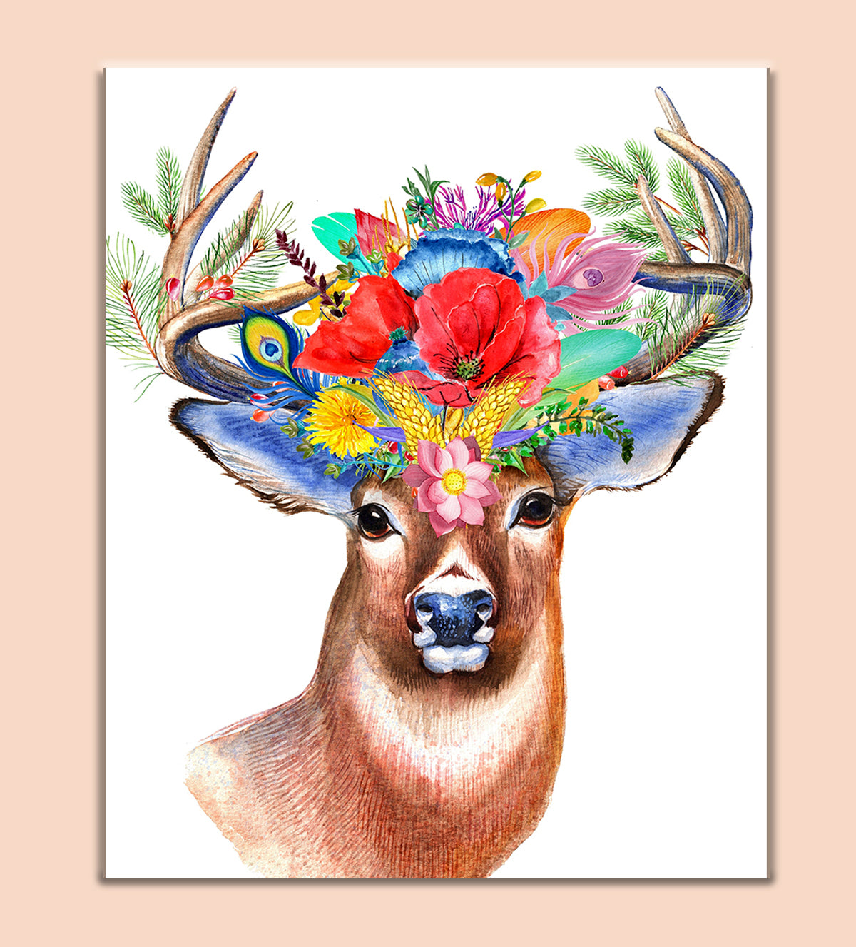 Deer Portrait Wall Painting - Aartaa decor