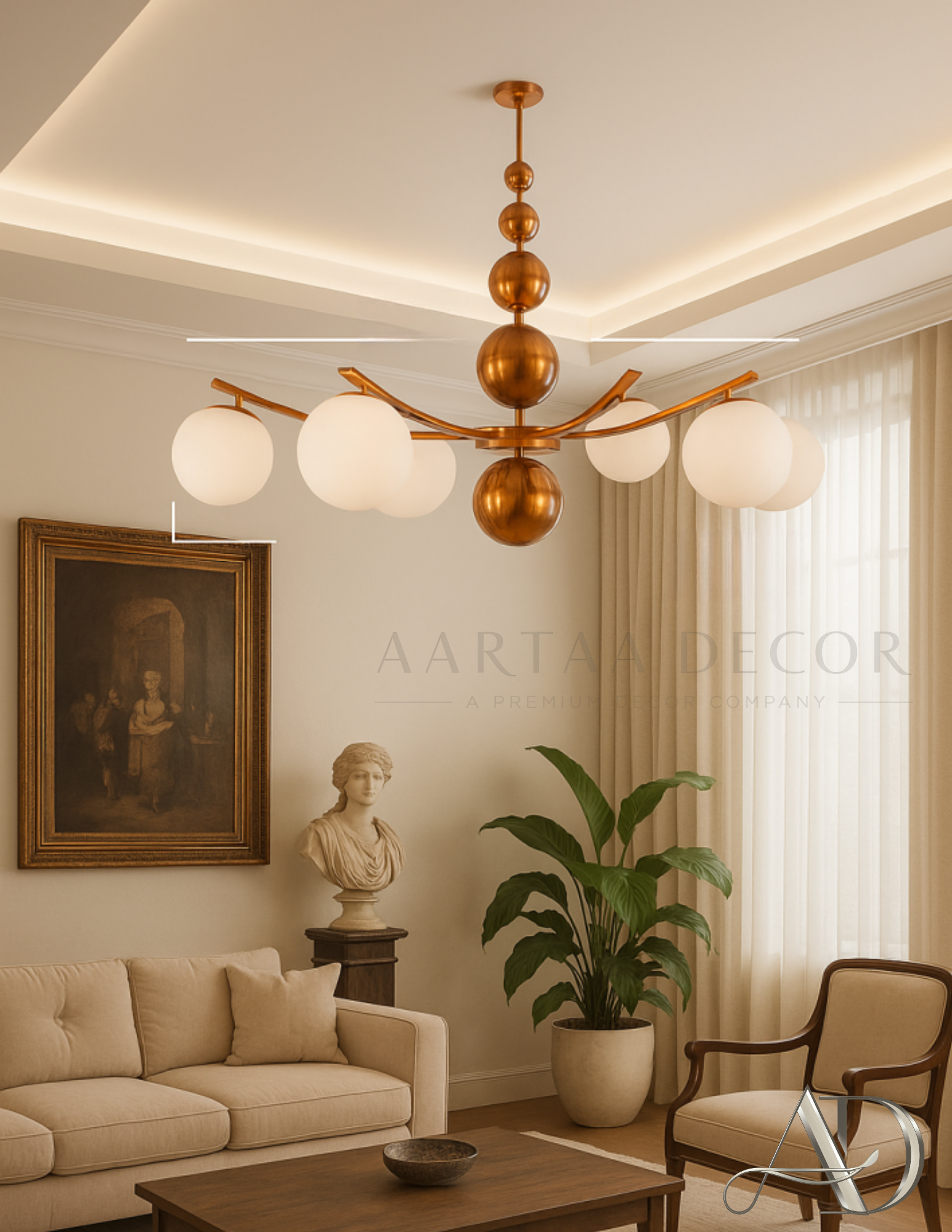 Aartaa Lumina Classic Orb Chandelier perfect for modern, minimalistic spaces so it's here!
