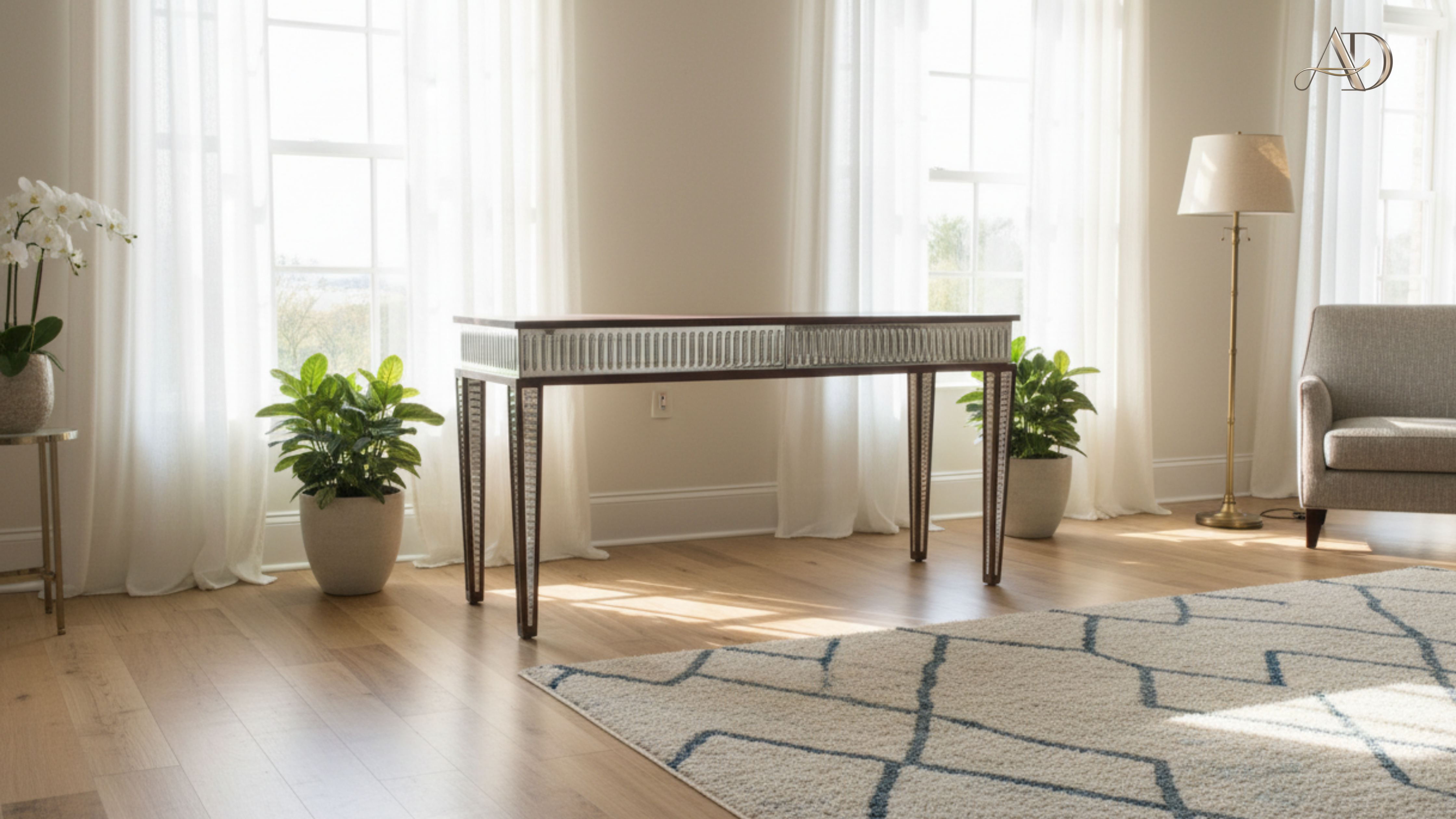 Aarunya Heritage Glass Console Table