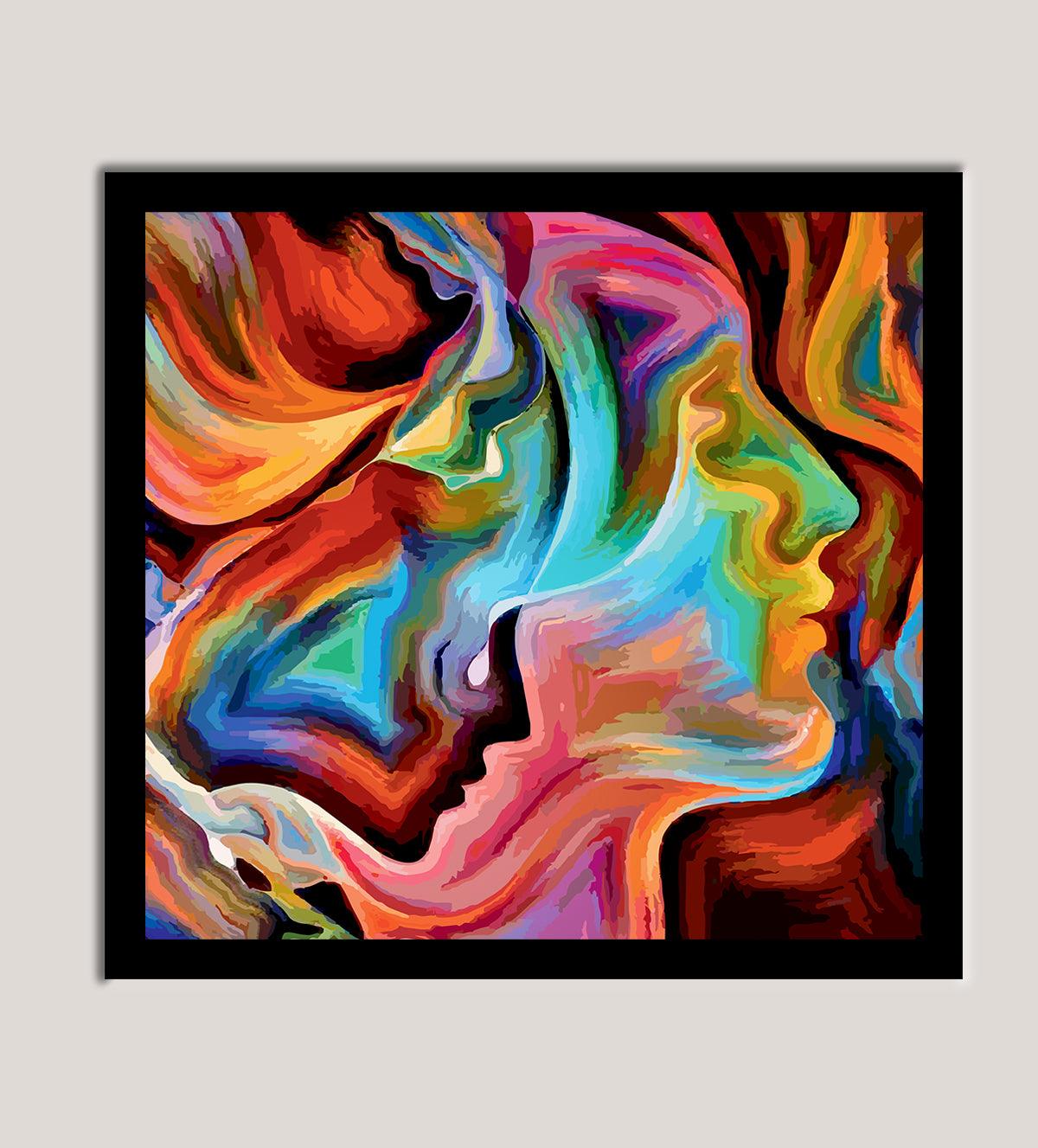 This artwork enchants with its swirling water patterns and muted hues that together create a serene, almost hypnotic experience. Ghostly human silhouettes woven into the flow add a profound layer of depth and intrigue, evoking emotions and stories that transcend the visual. Crafted with premium materials and boasting a large-scale design, this piece is more than just decor—it's an invitation to lose oneself in contemplation and beauty. Perfect for any space that seeks to inspire creativity and tranquility,