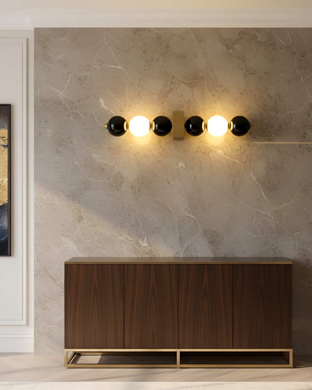Aurora Noir Globe Wall Light - Aartaa decor