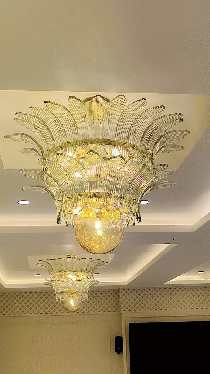 Aurora Leaf Crystal Chandelier