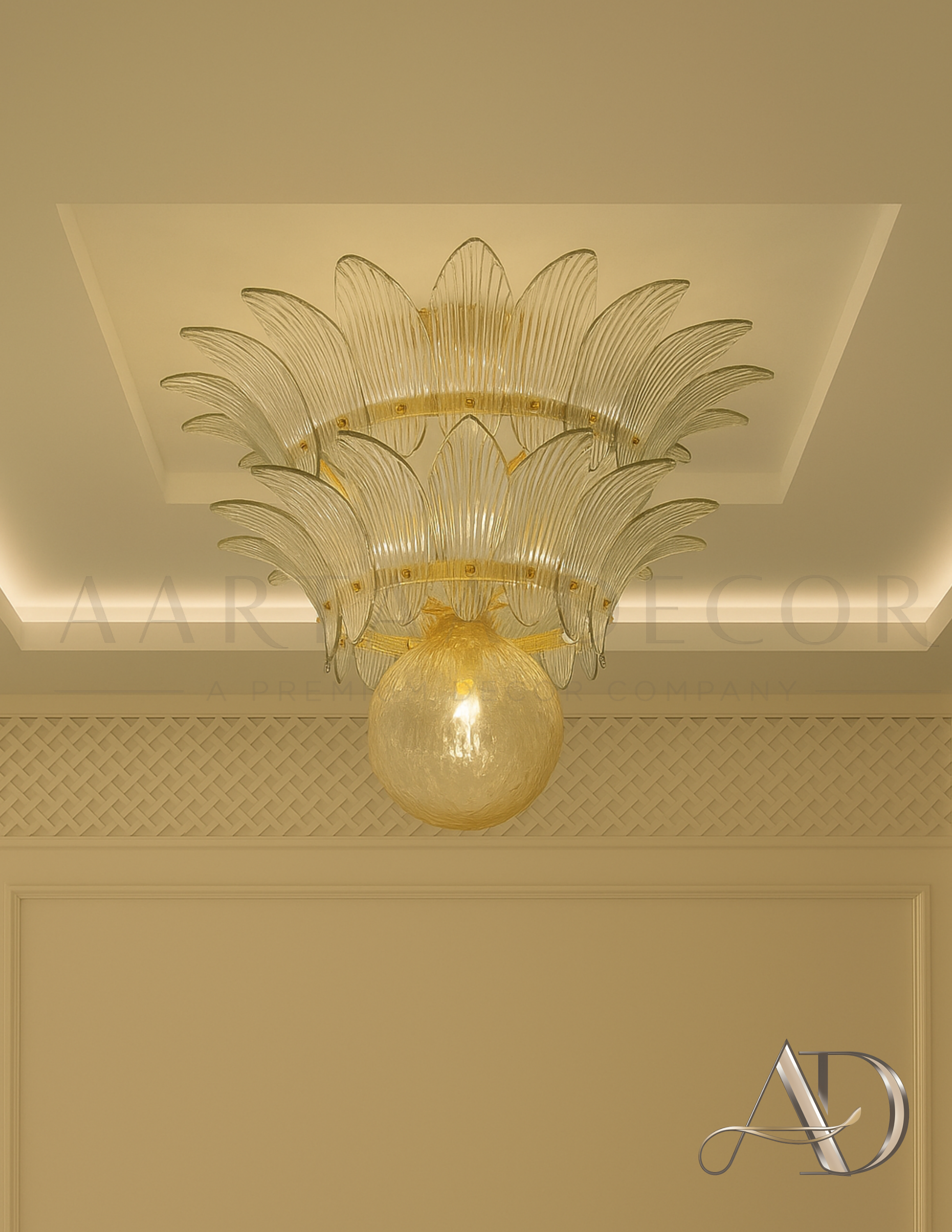 Aurora Leaf Crystal Chandelier leaf