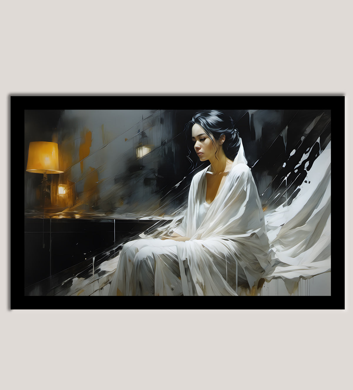 Captivating Oil Painting Of Girl - Aartaa decor