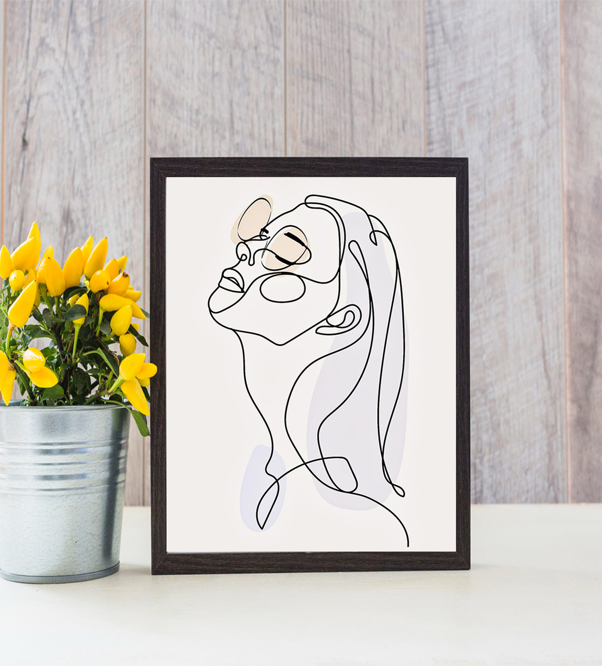 Serenity in Simplicity: Boho Line Art of Girl – a beautiful and contemporary wall art piece that captures the essence of minimalist design. The delicate, flowing lines create an abstract depiction of a serene, contemplative woman, evoking feelings of calm, grace, and quiet confidence. Perfect for those who appreciate modern bohemian aesthetics, this art adds a touch of sophistication and peace to any room.- Aartaa decor