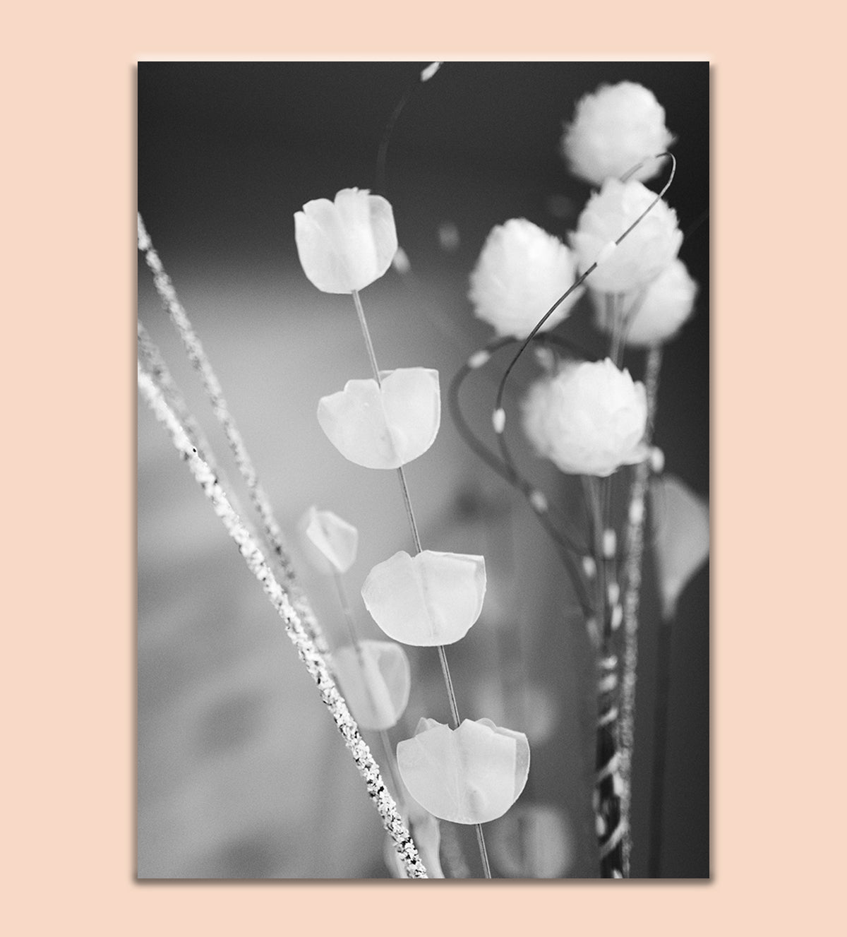 Elegant Black and White Floral Photograph & Digital Art - Aartaa decor