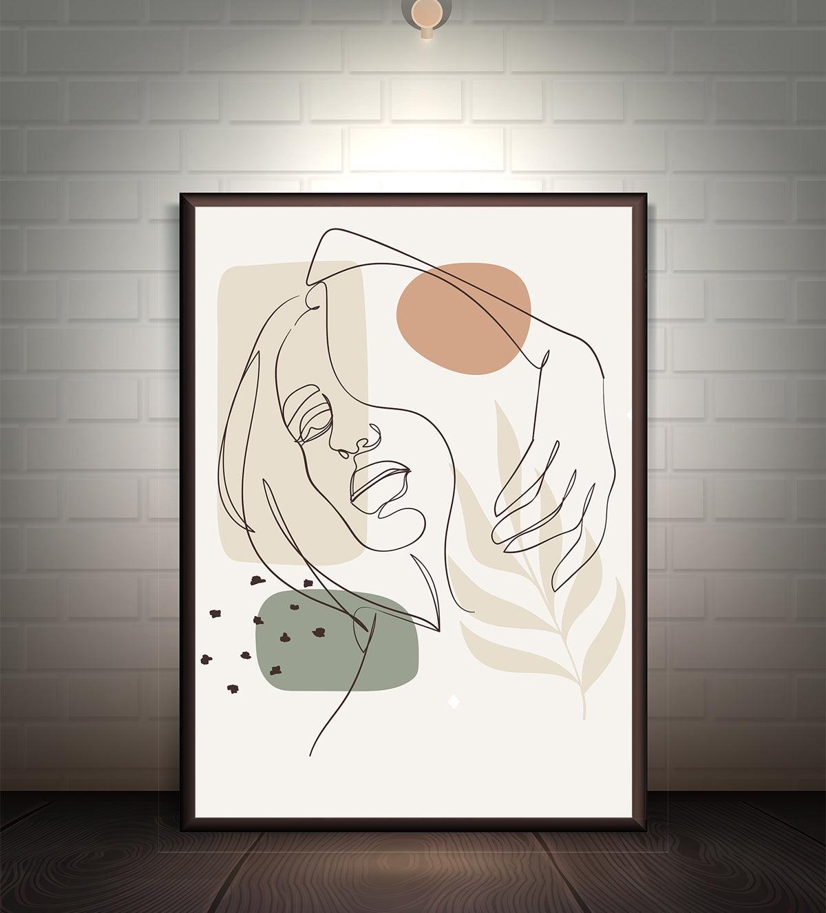 Minimalist abstract artwork featuring soft earthy tones, graceful linework, and organic shapes, designed to evoke serenity and modern elegance.
