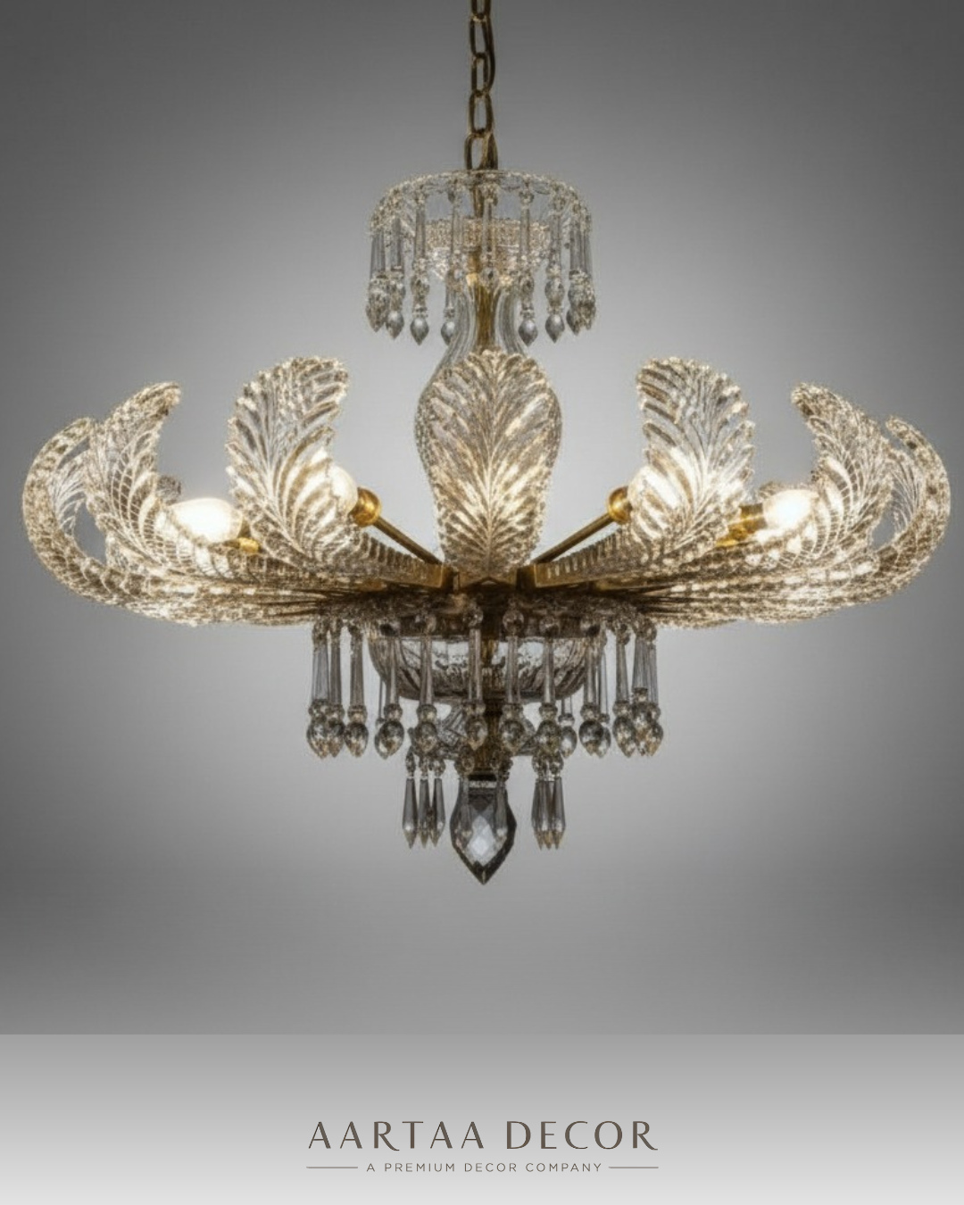 Crystal Leaf Grandeur Chandelier