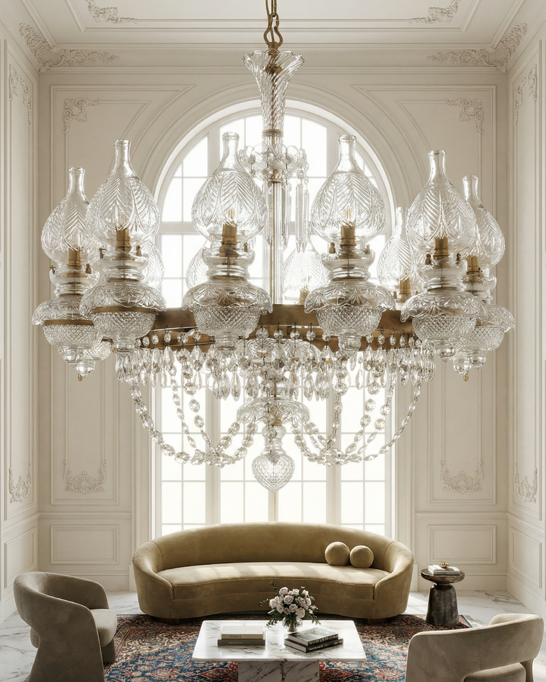 chandelier シェルフ Imperial Flame Heritage Crystal Chandelier – 12 light Handcrafted