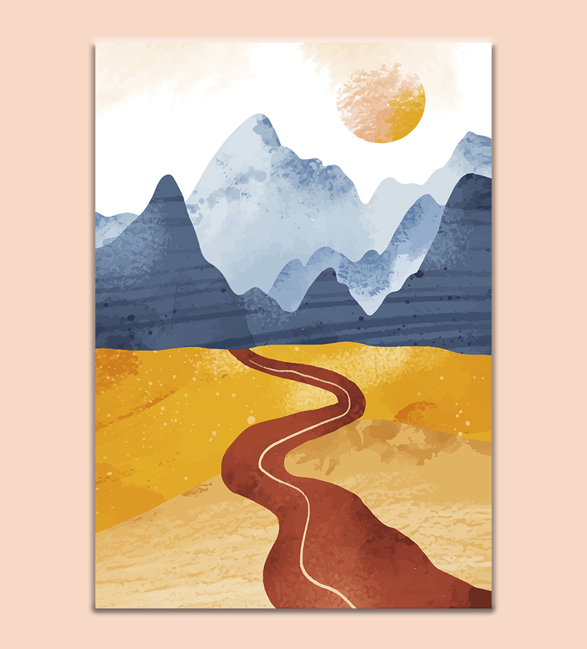 Journey Beyond: Sunset Over Mountain Horizons - Aartaa decor