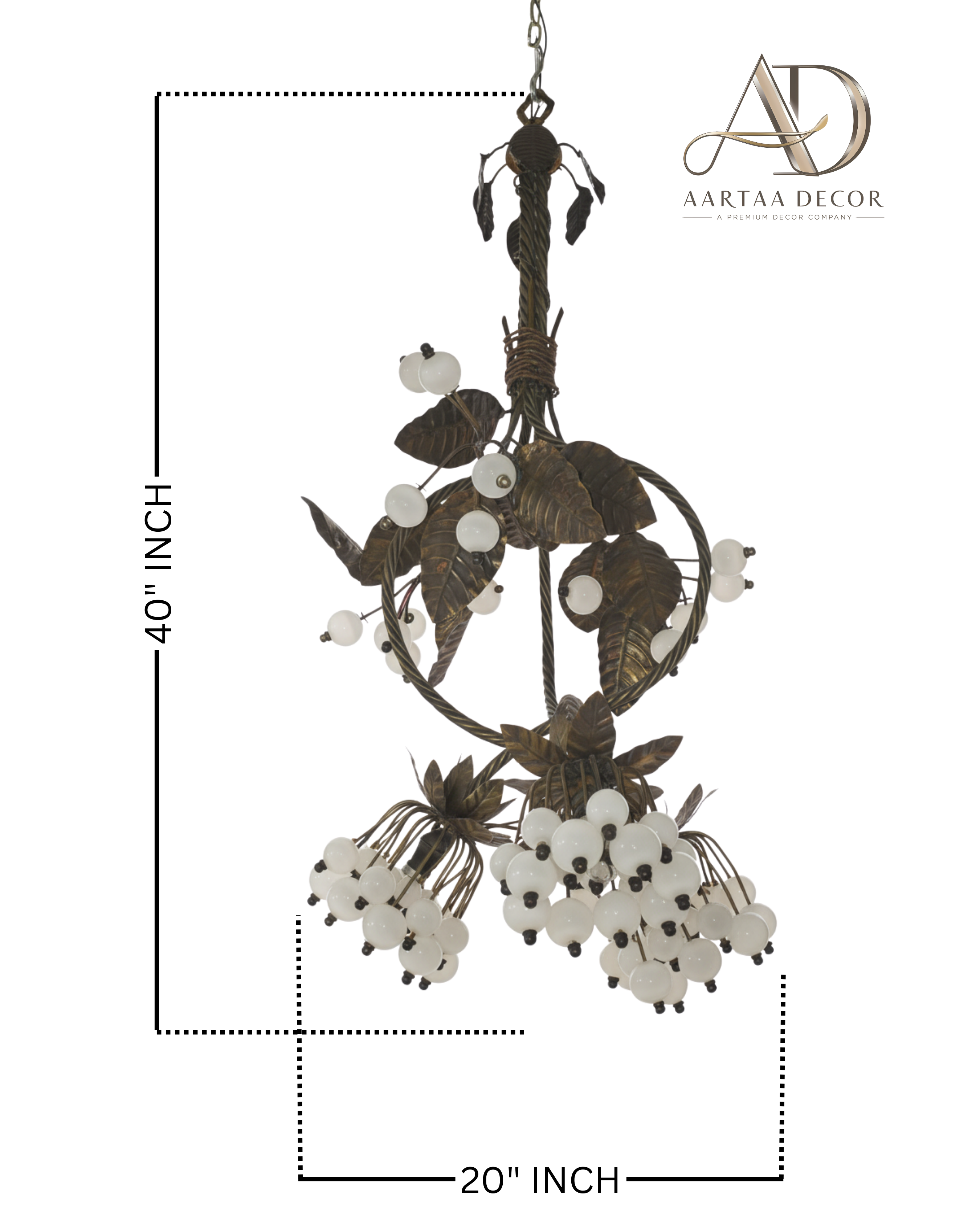 Kanaka Valli Brass Bloom Chandelier