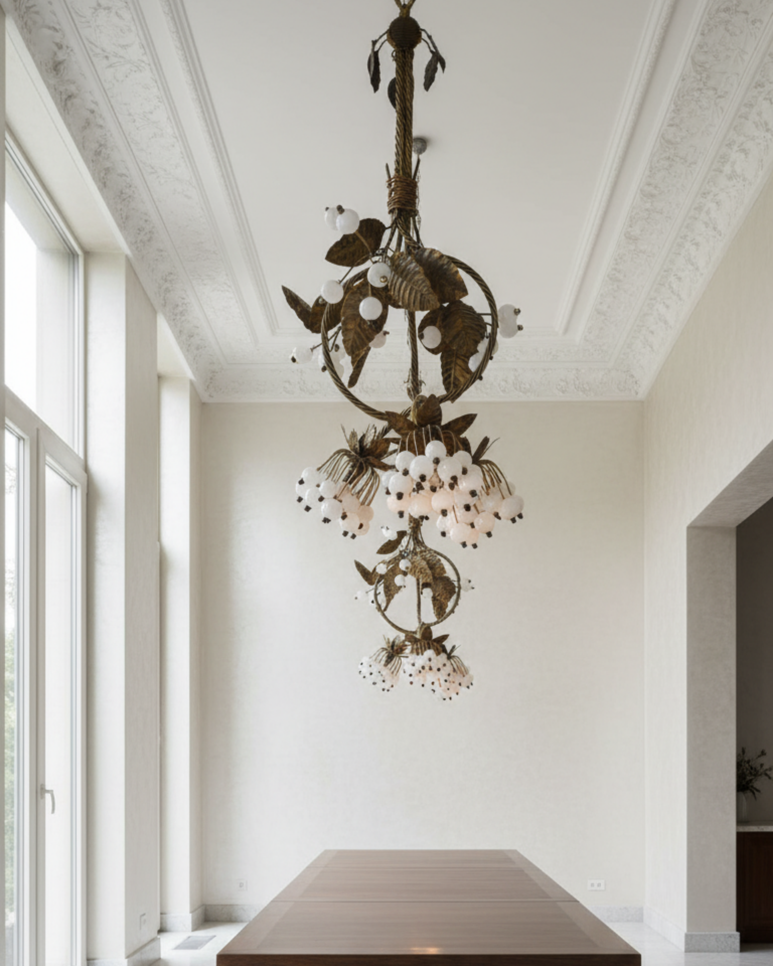 Kanaka Valli Brass Bloom Chandelier