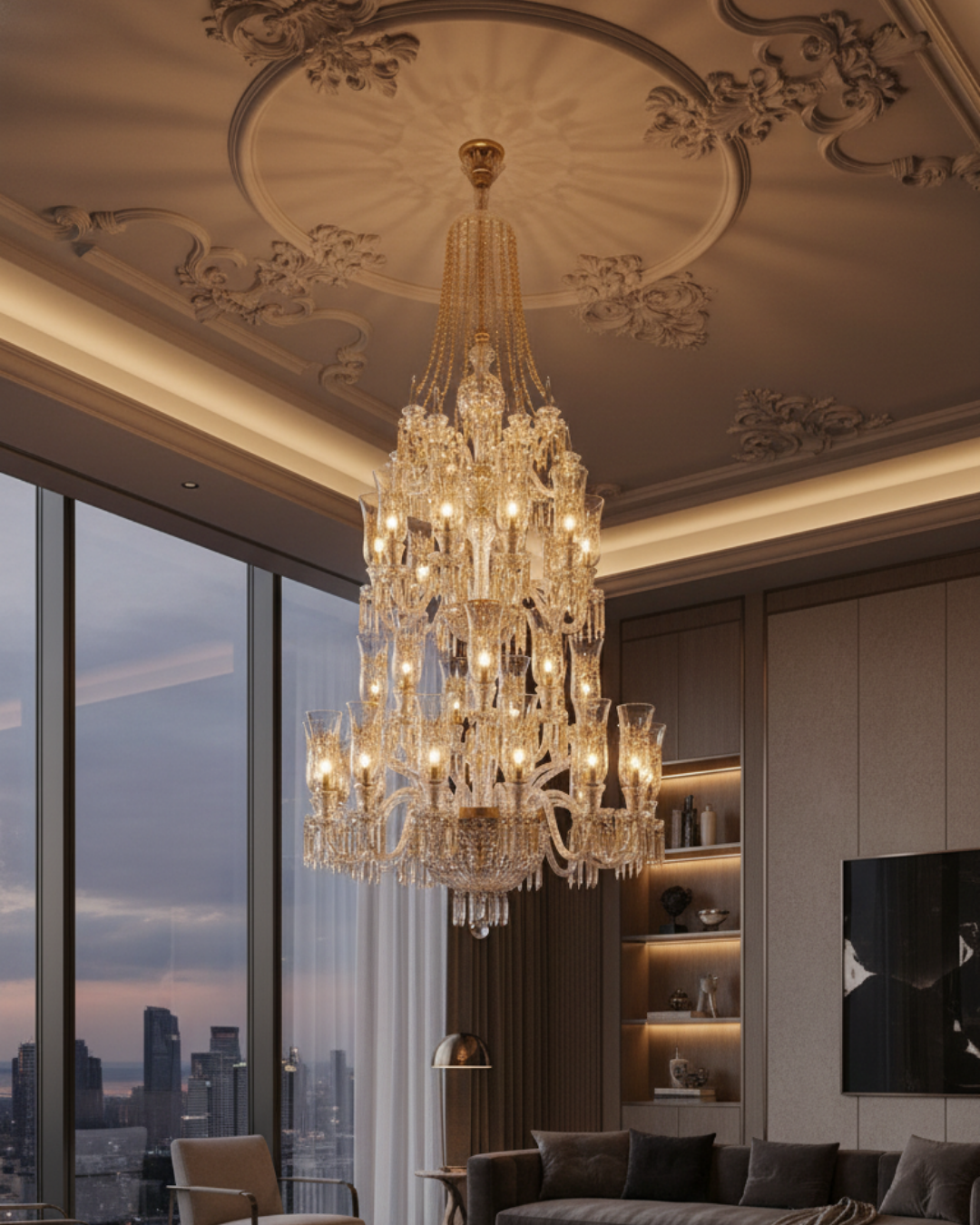 Rajasi Crystal Cascade Grand Chandelier