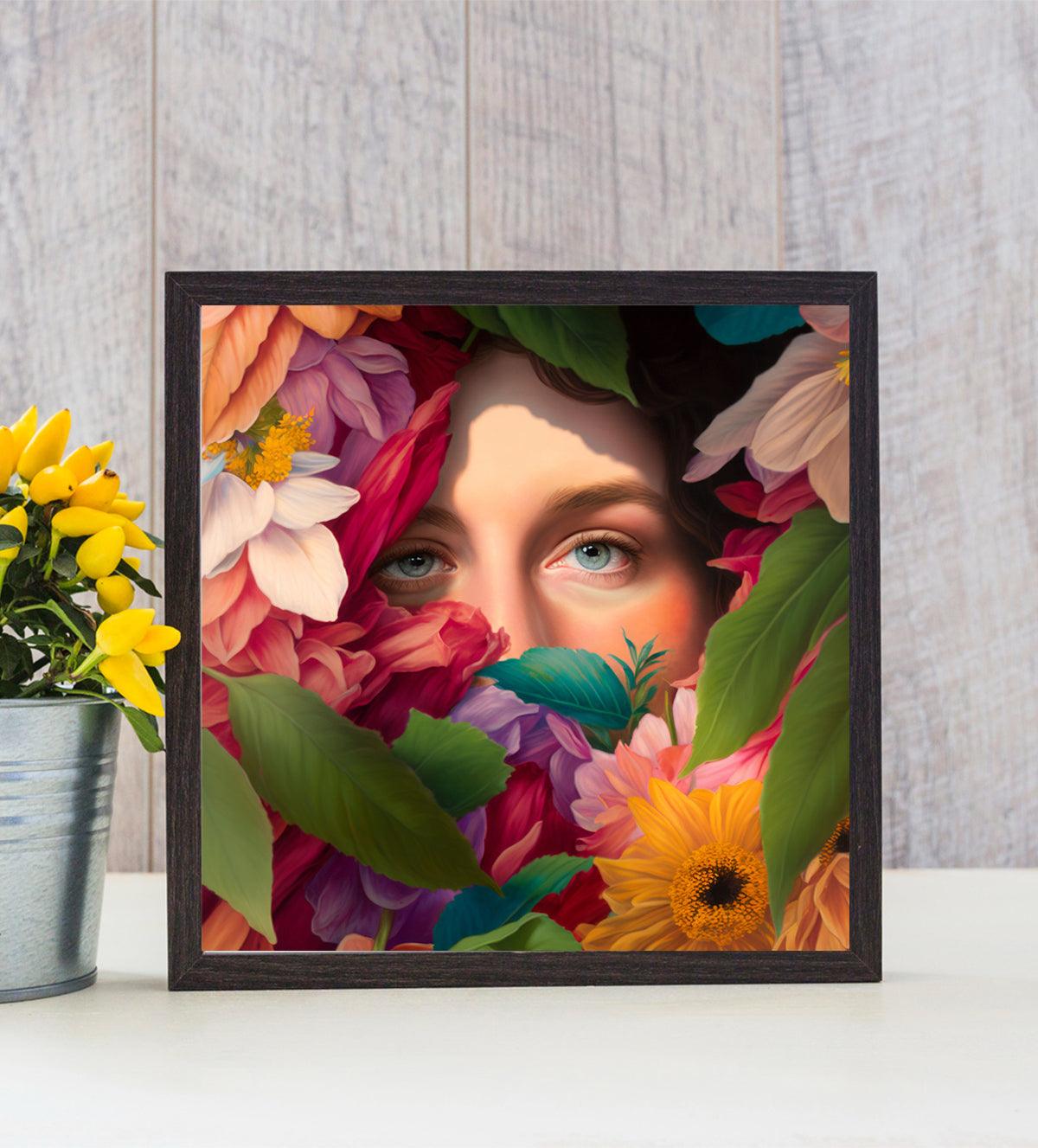 Stunning floral artwork with a hidden face Of Girl - Aartaa decor