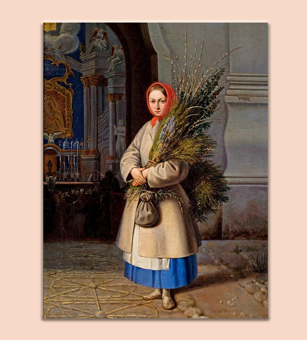 Stunning vantage-style portrait of a young woman - Aartaa decor