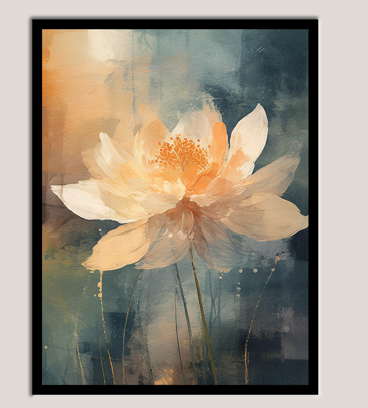 Infuse Your Space with Serenity and Elegance – "Tranquil Blossoms: A Geometric Floral Trio"
Create a soothing, artistic atmosphere with "Tranquil Blossoms", a captivating set of three watercolor paintings that combine the delicate beauty of lotus flowers with modern geometric abstraction. This elegant floral trio is the perfect way to elevate your décor and transform your space into a serene oasis. ADP123