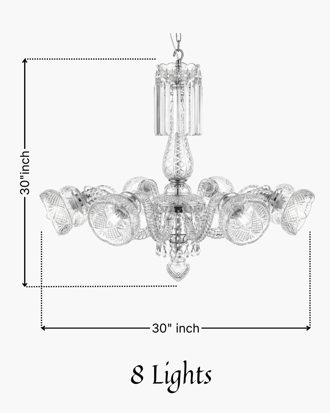 Eclat Royale Crystal Chandelier - Aartaa decor