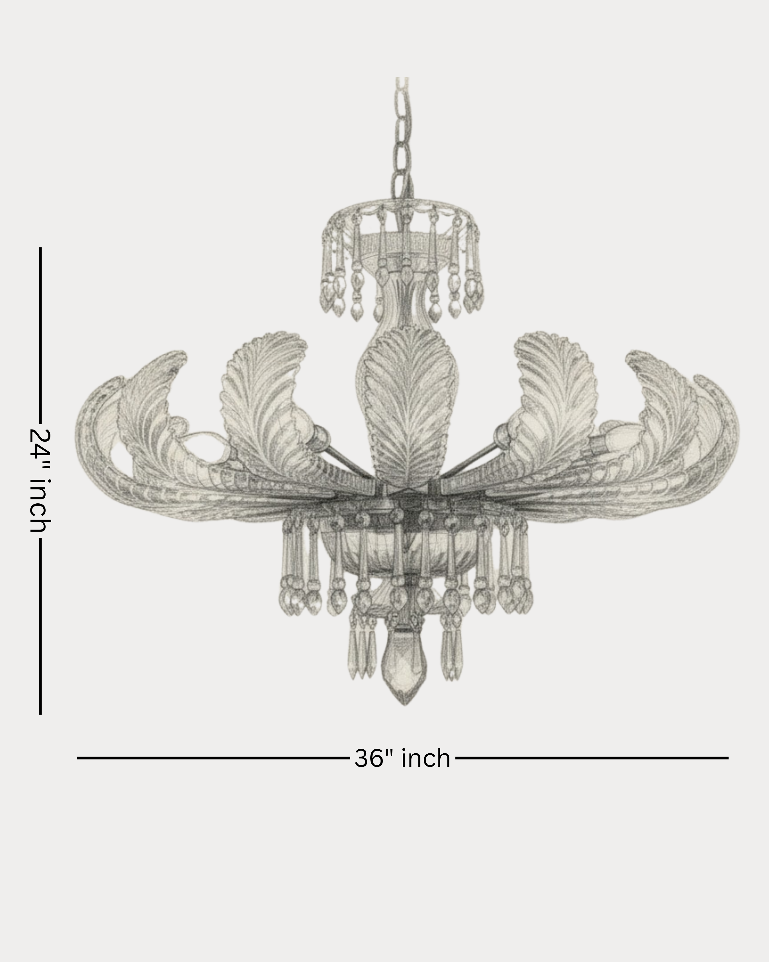 Crystal Leaf Grandeur Chandelier