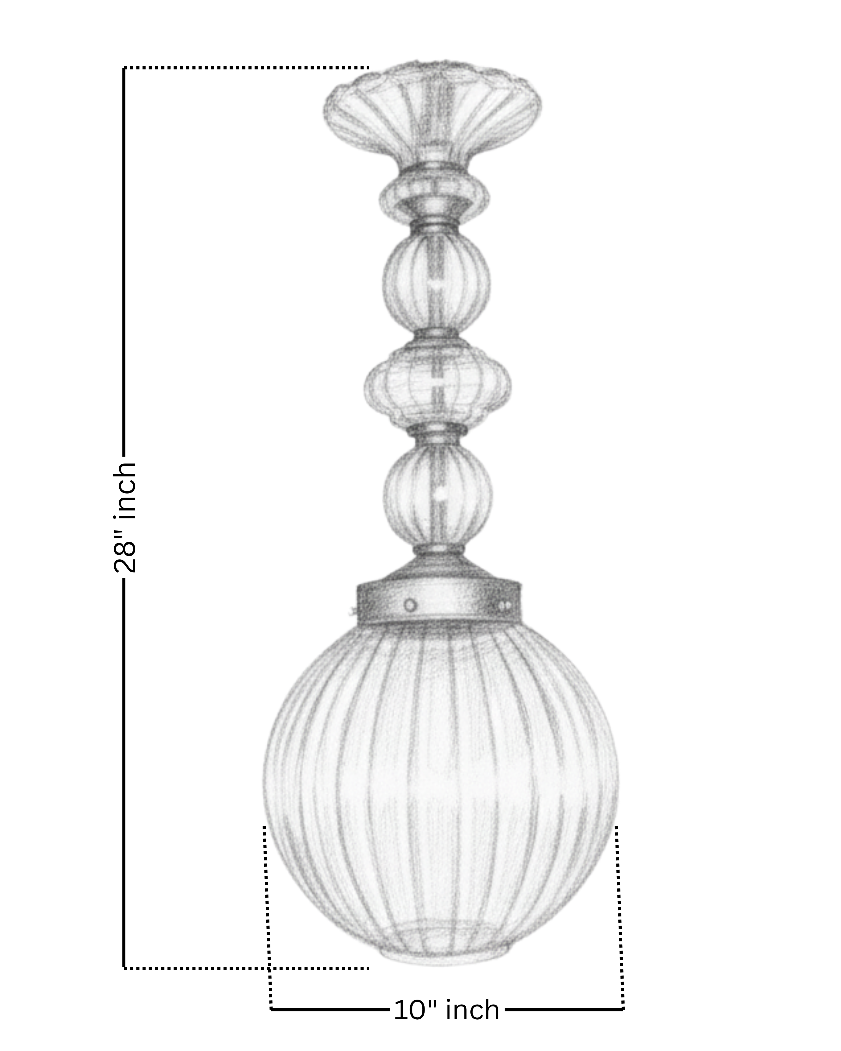 Anantya Brass & Crystal Pendant Light