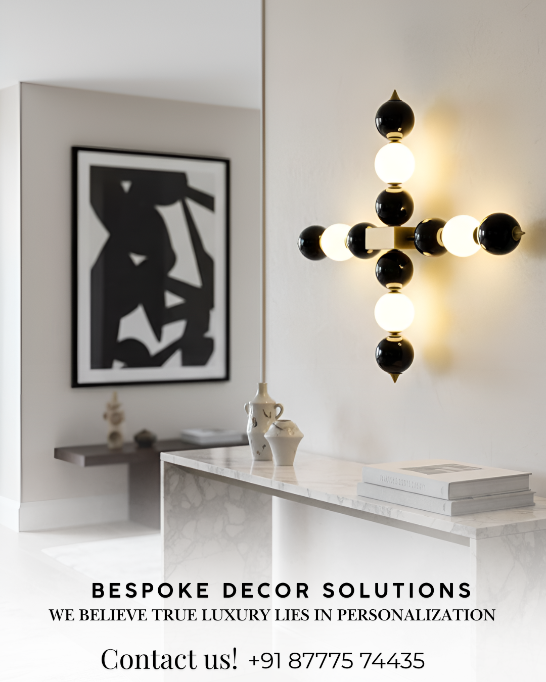 Aurora Noir Globe Wall Light