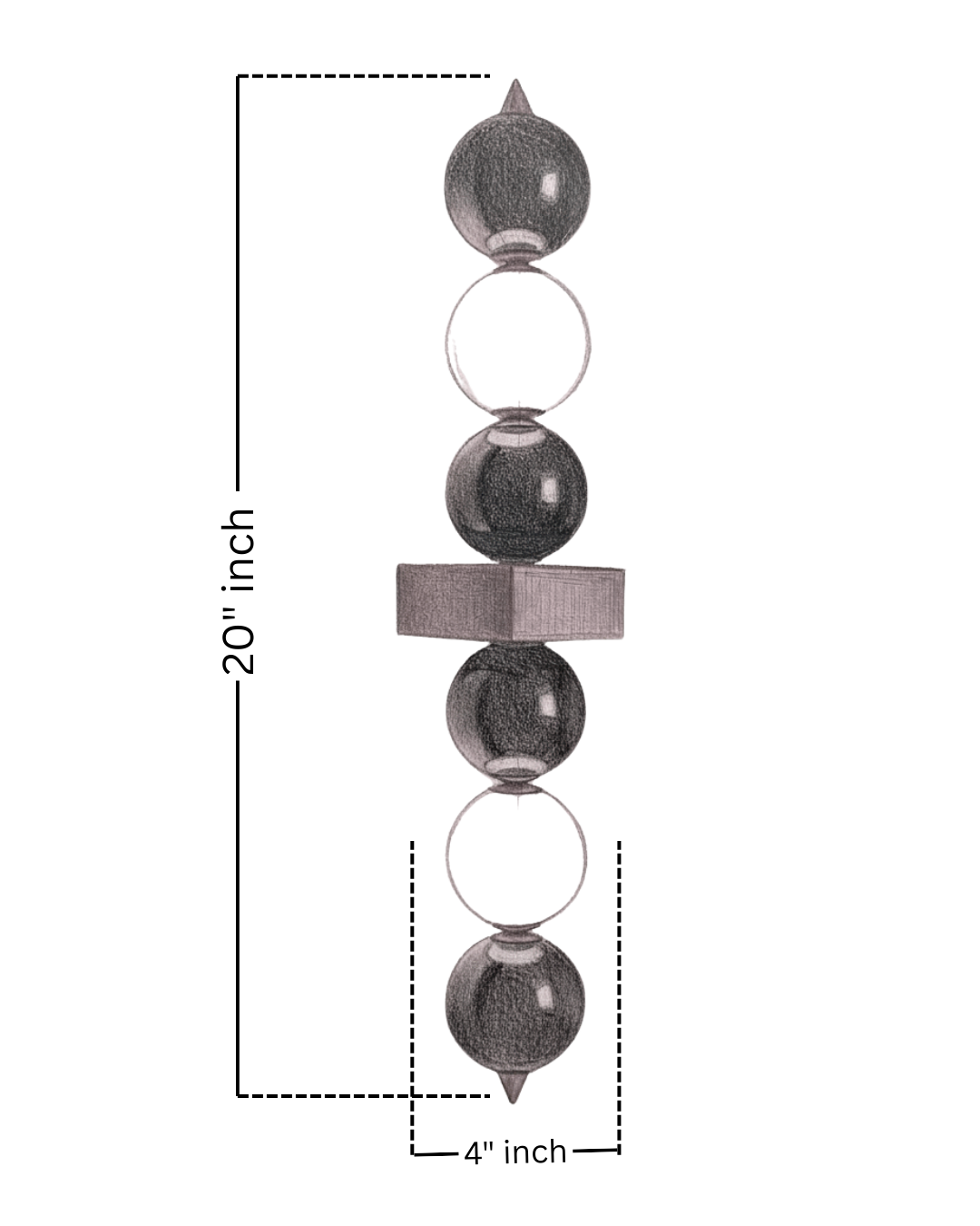 Aurora Noir Globe Wall Light
