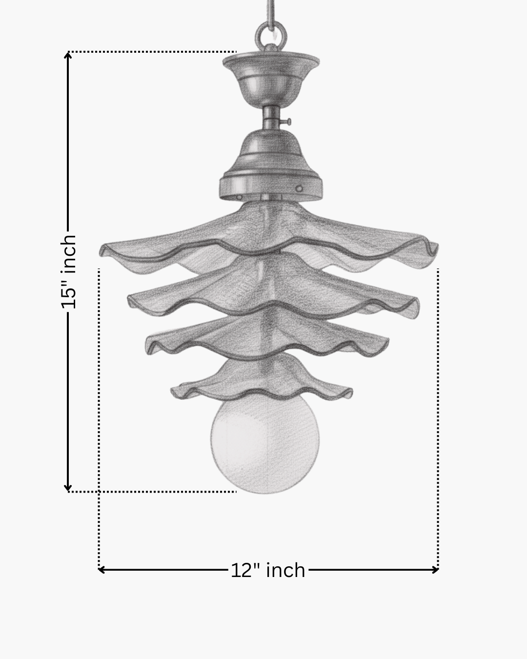 Azure Cascade Royale Pandent Light