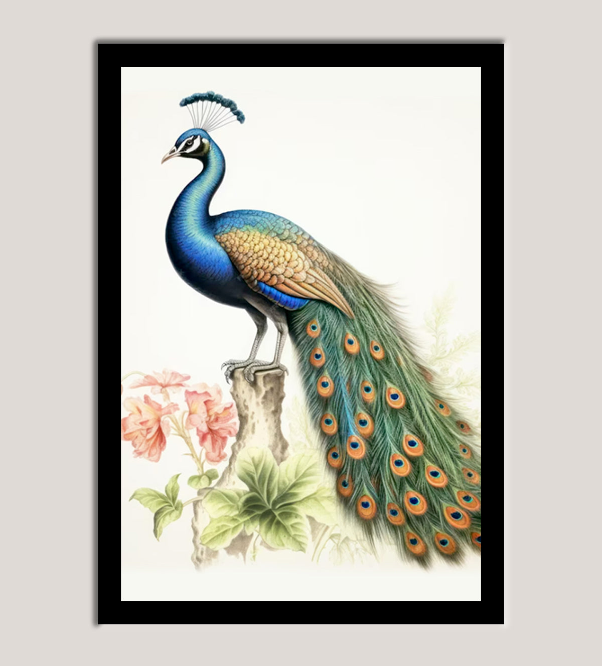 The Regal Splendor: Majestic Peacock Art