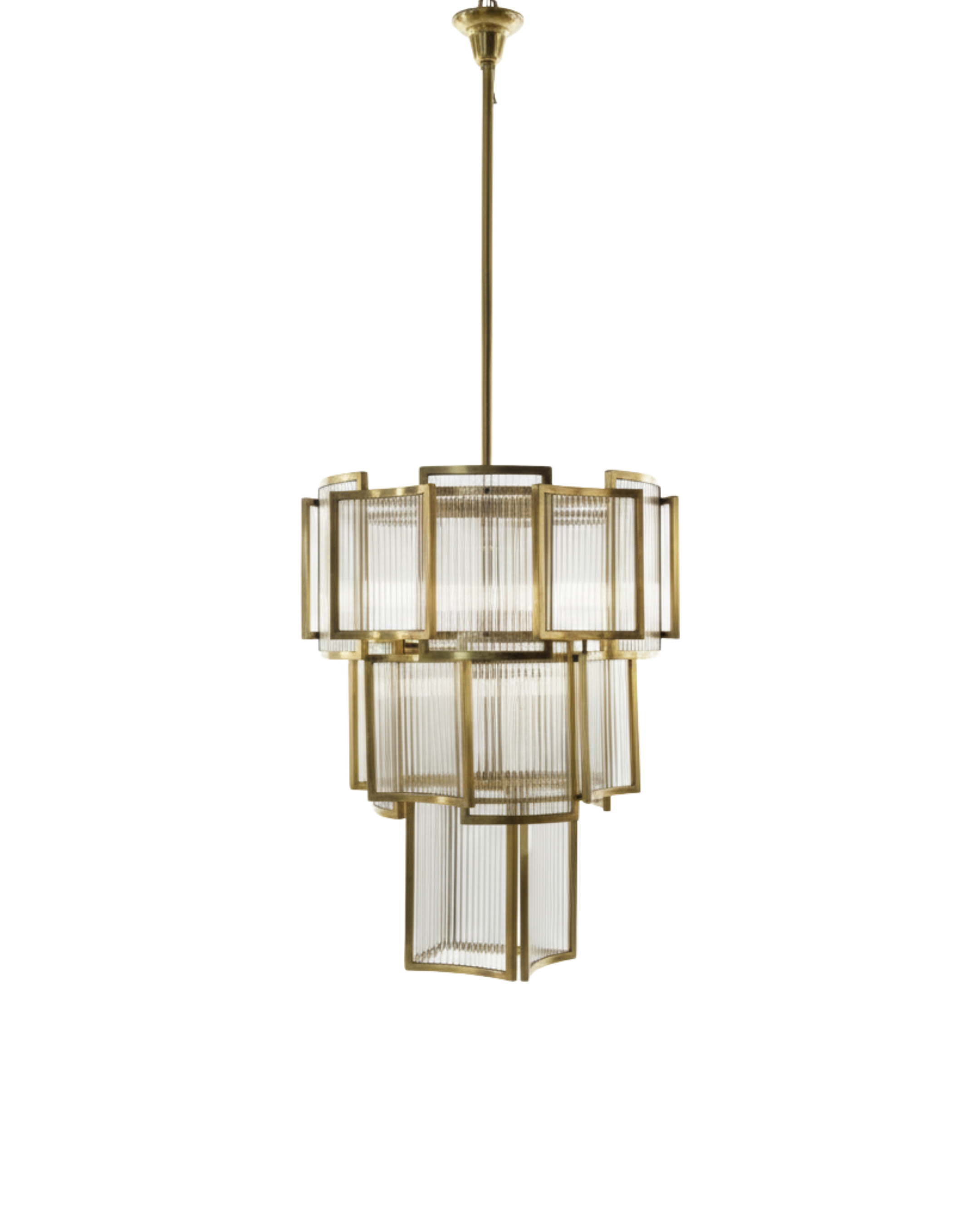 Celestia Cascade Brass Chandelier