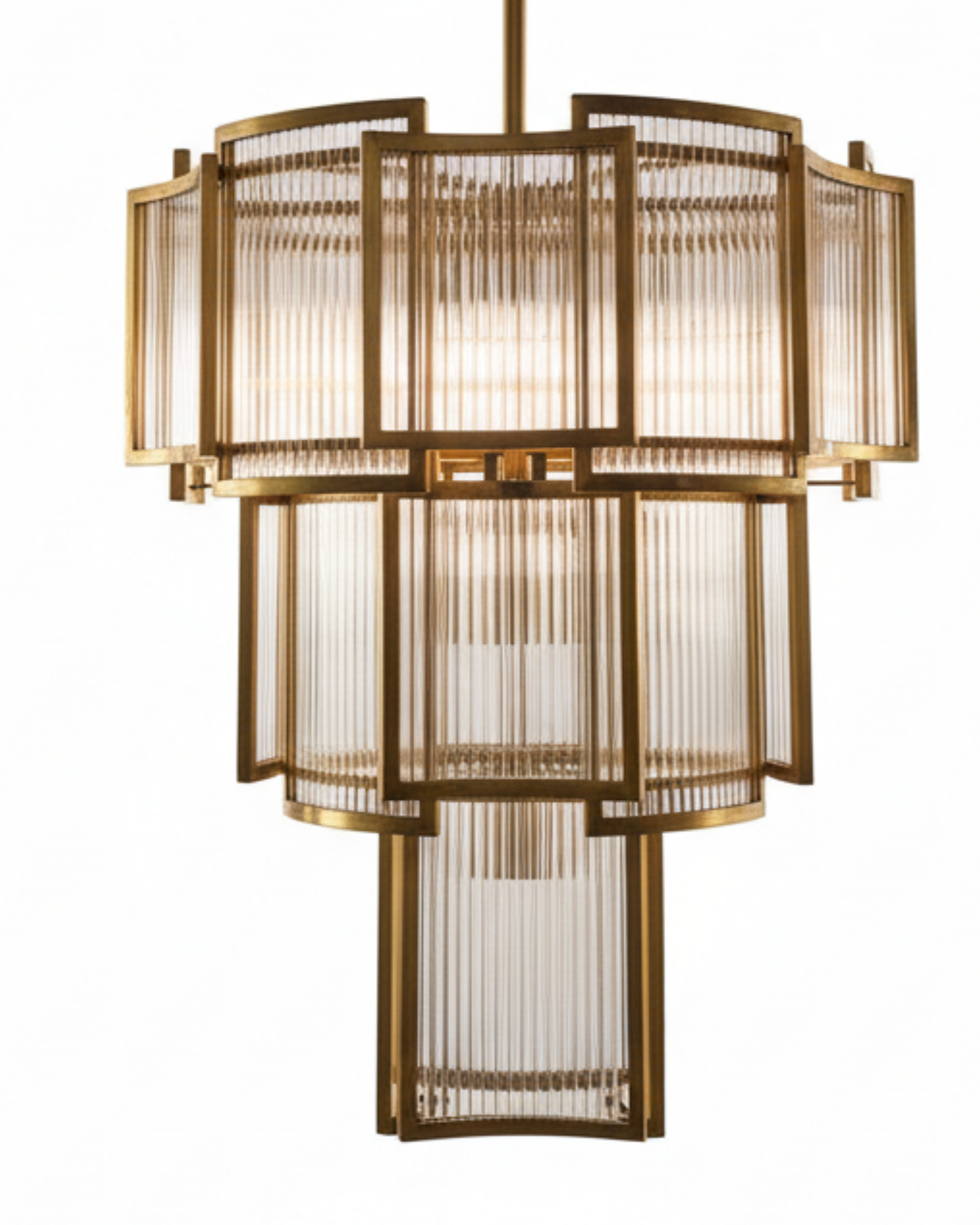 Celestia Cascade Brass Chandelier