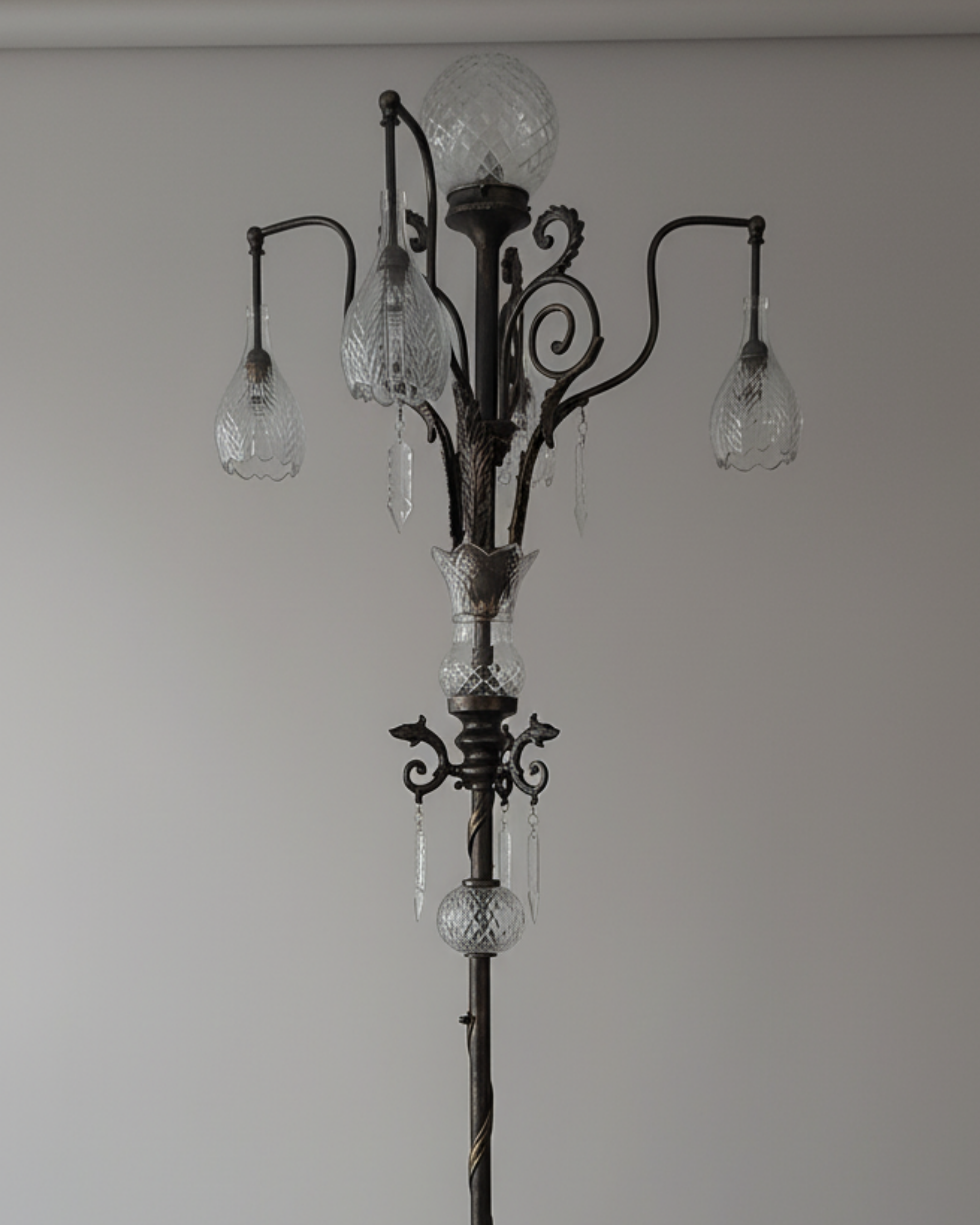 Vintage Crystal Ornate Floor Lamp