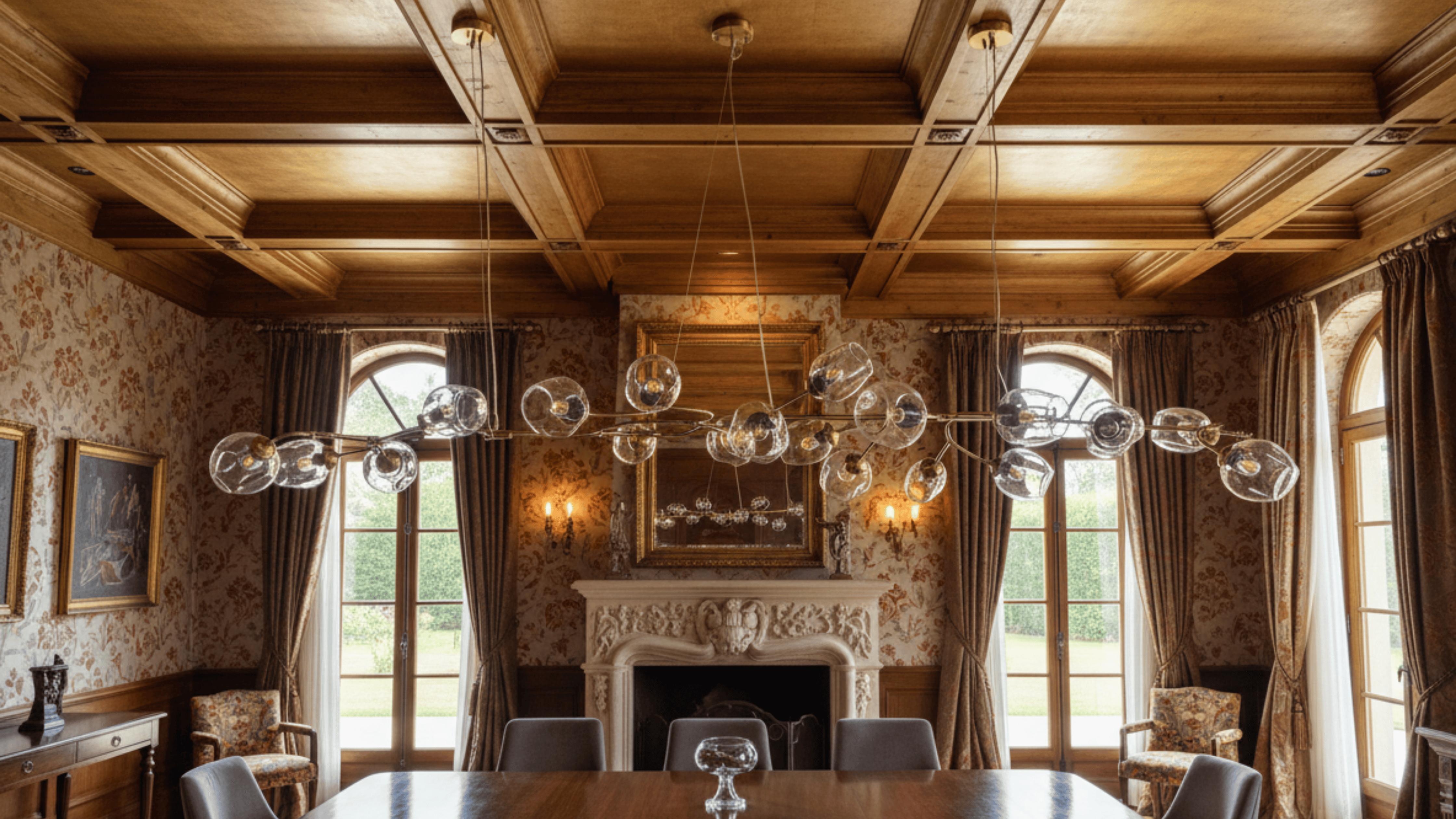 Golden Blossom Branch Chandelier