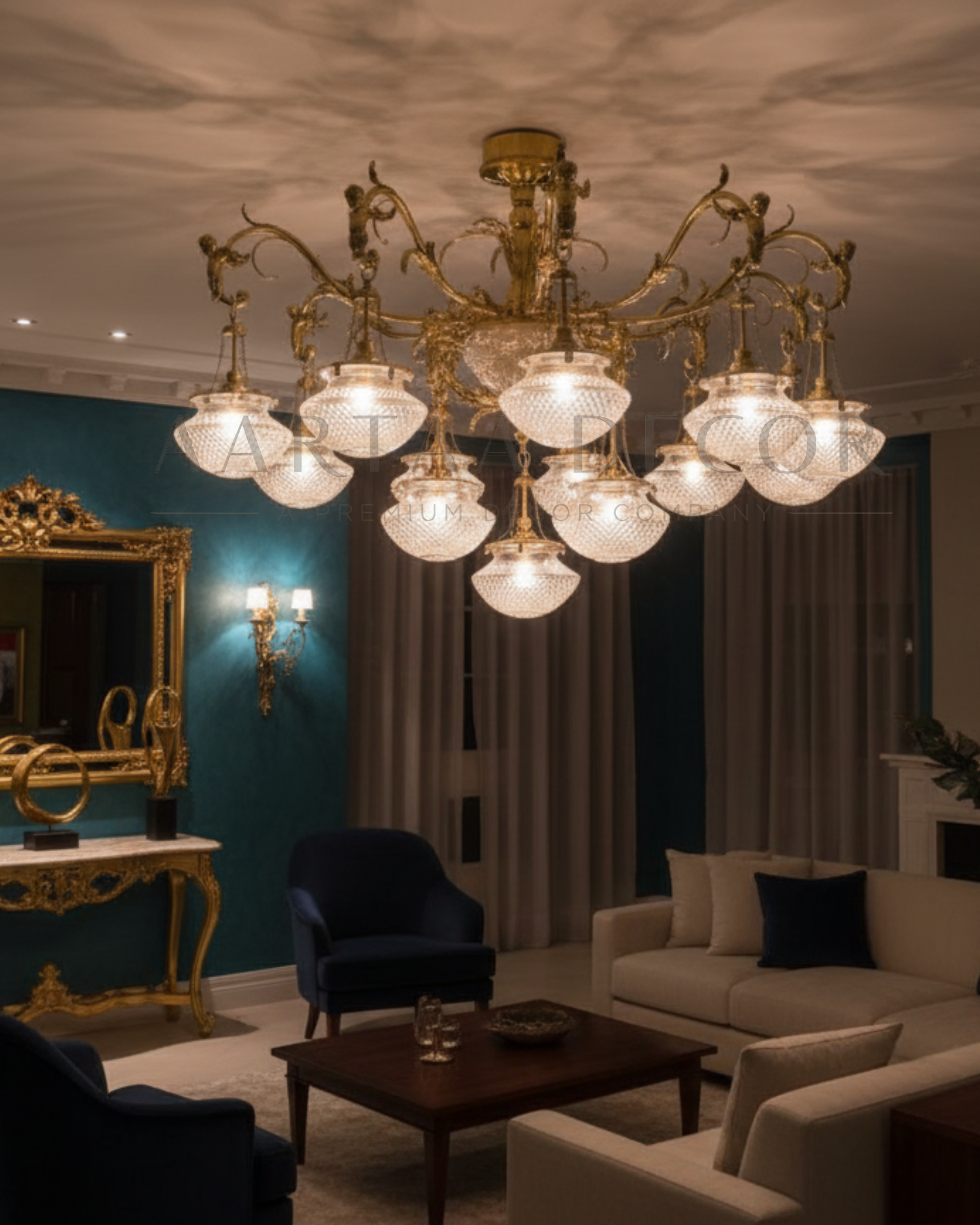 Majestic Aurelia Grand Crystal Chandelier