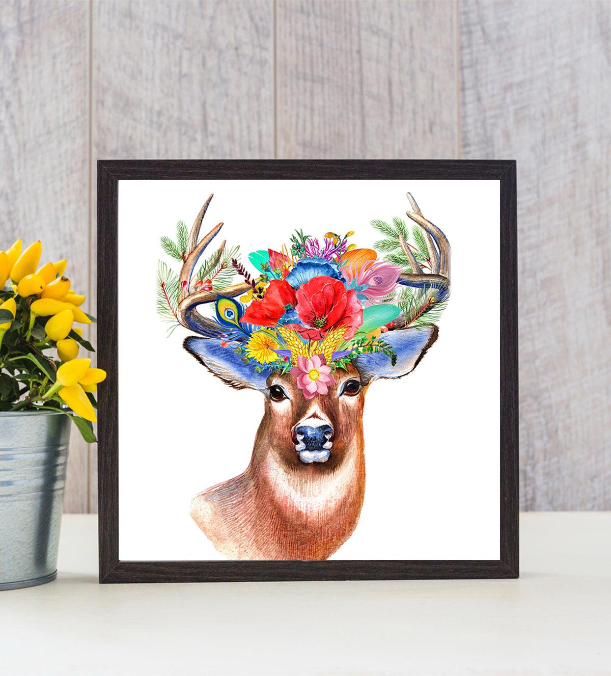 Deer Portrait Wall Painting - Aartaa decor