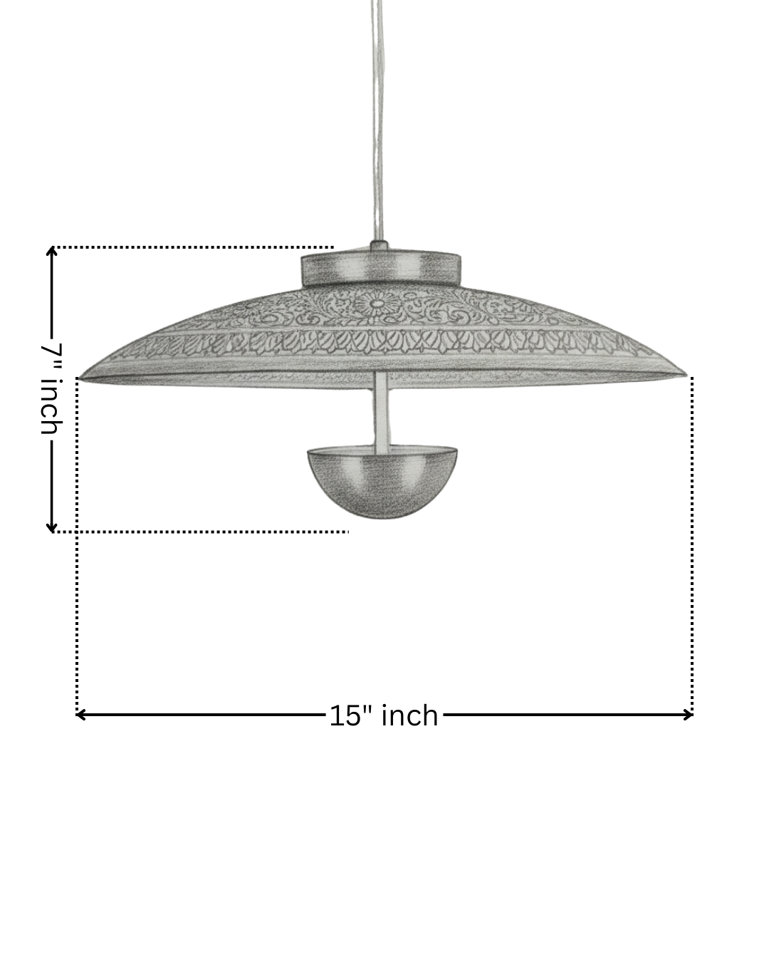 Surya Aura Luxe Brass Pendant Light