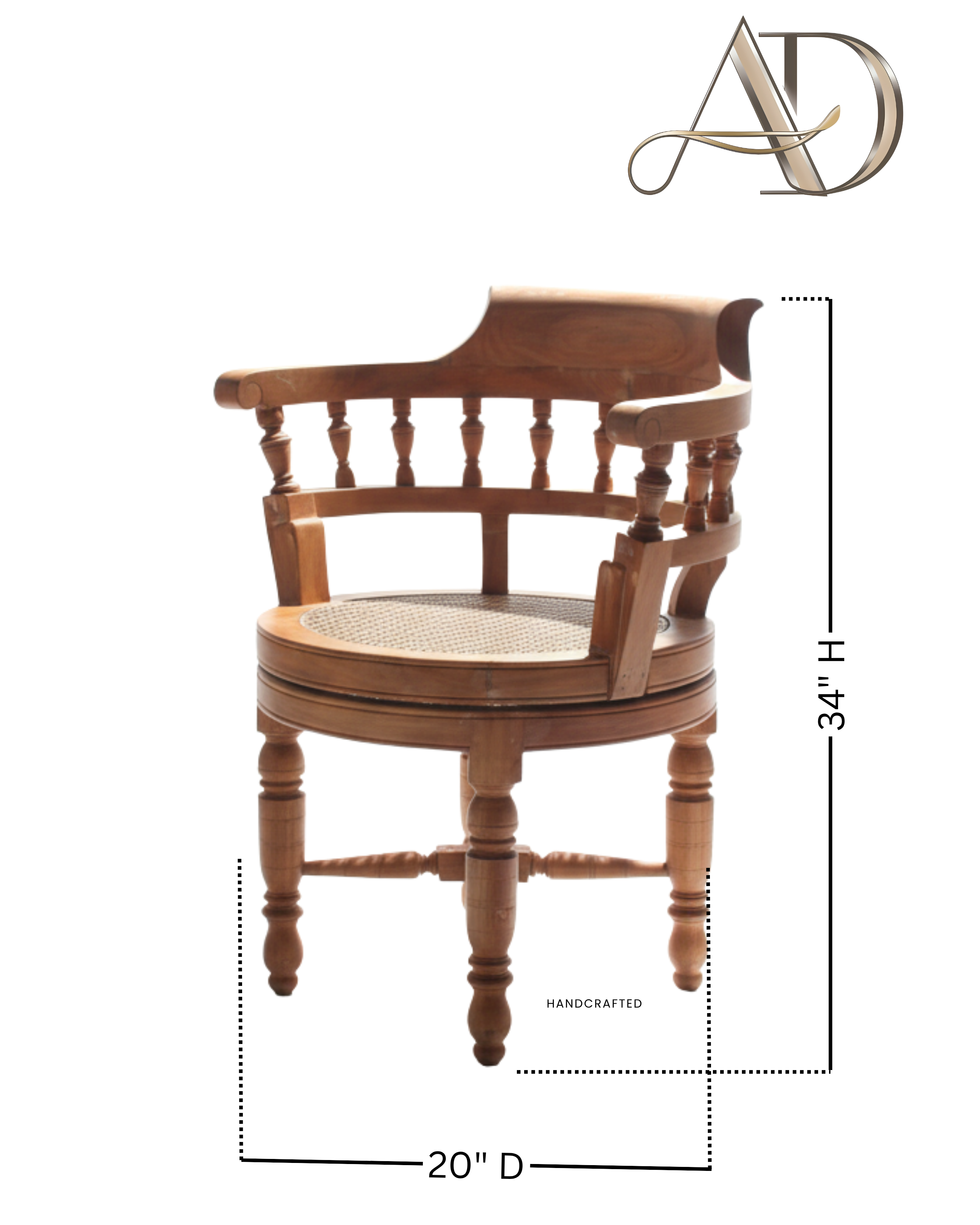 Vaidika Heritage 360° Swivel Chair