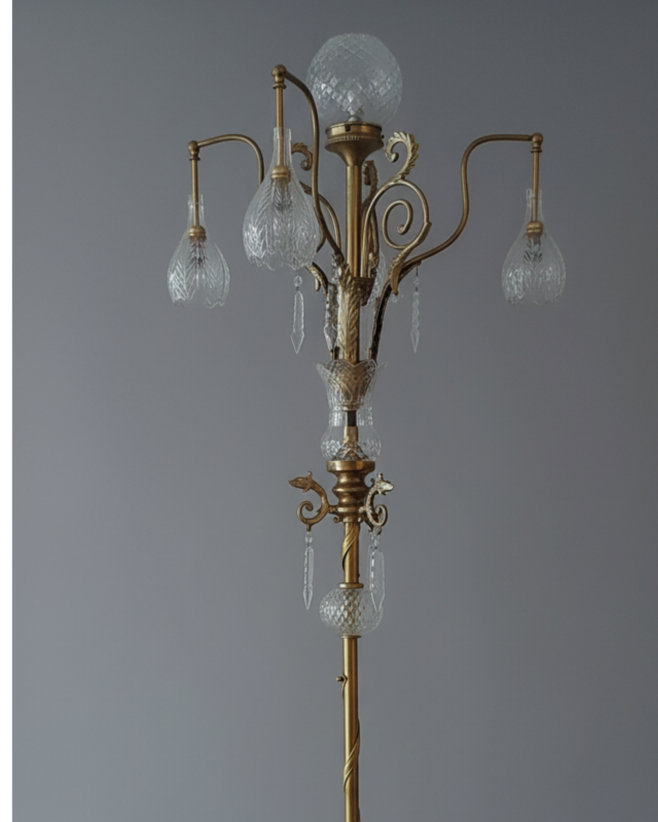 Vintage Crystal Ornate Floor Lamp