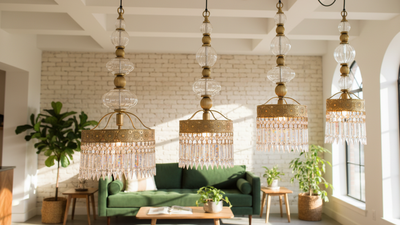 Jhumka Brass Pendant Light